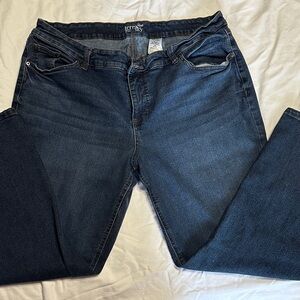Terra & Sky Dark Blue Straight Leg Jeans